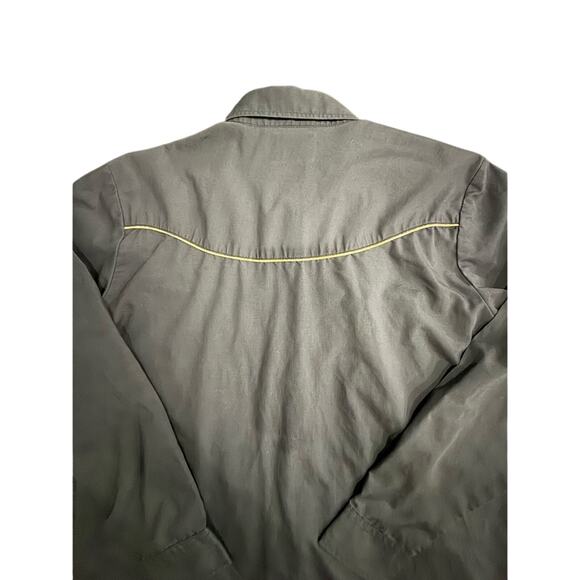 UEC VINTAGE WESTERN ELY COUNTRY CHARMERS BLACK GOLD THREAD DETAIL SHIRT SZ L - Picture 8 of 12